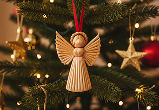 strohengel weihnachtsbaum